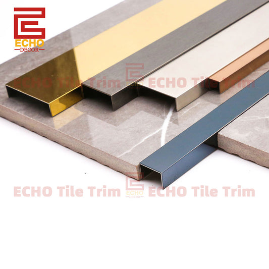 Silver Effect U Shaped Tile Trim Tile Edging For Wall Ceramic