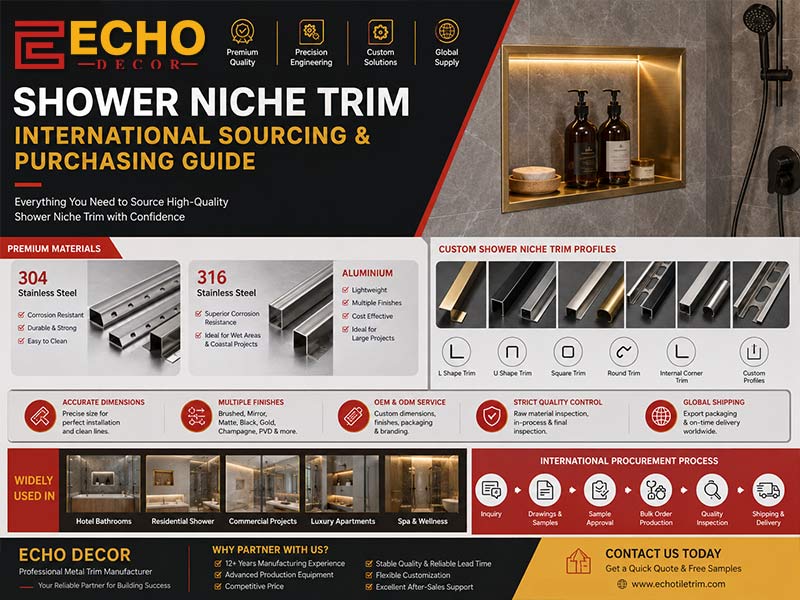 Shower Niche Edge Trim  Shower Tile Trim  Shower Niche Tile Trim  Stainless Steel Shower Trim  Stainless Steel Niche Trim  Stainless Steel Shower Niche Trim  Aluminium Shower Trim  Aluminium Shower Niche Trim