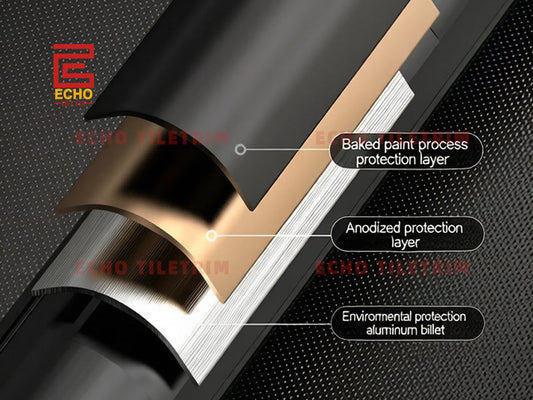 PVDF coating fluorocarbon coating aluminum trim aluminum tile trim architectural aluminum profiles decorative metal trim PVDF aluminum profile tile trim manufacturer metal tile trim supplier