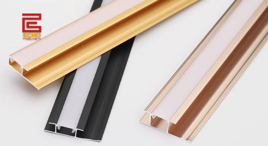 LED aluminum profiles, wall LED channel, LED strip channel, tile trim, metal edging, stair nosing, flooring transition, aluminum extrusion, ECHO Tiletri