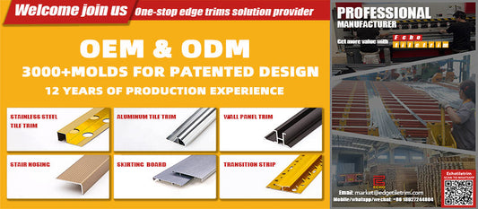 tile edge trim  architectural profiles  OEM tile trim manufacturer  custom tile trim supplier  building material supplier
