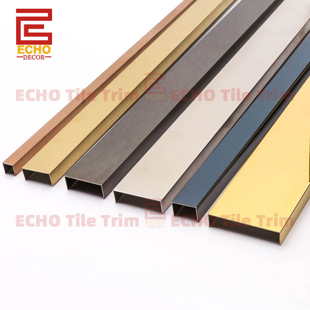 Silver Effect U Shaped Tile Trim Tile Edging For Wall Ceramic