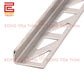 Silver Effect Stainless Steel Straight Edge Tile Trim 10mm