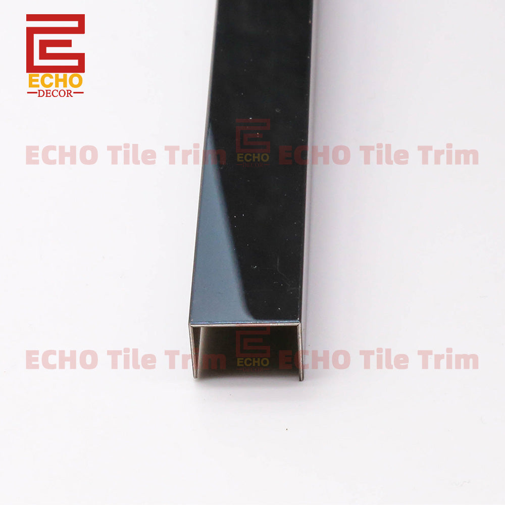 Black Stainless Steel U Type Tile Trim 