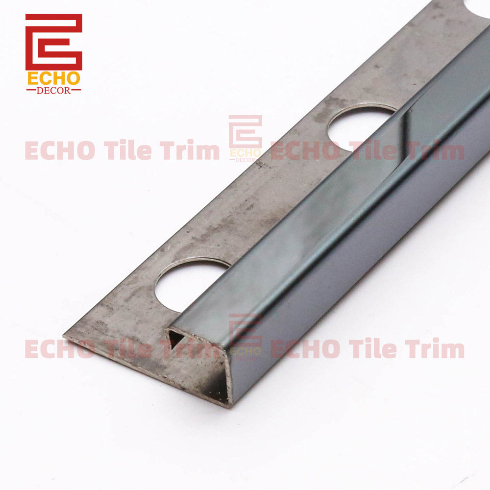 Black Metal Square Corner Tile Trim