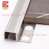 Aluminum stair nosing for tile steps