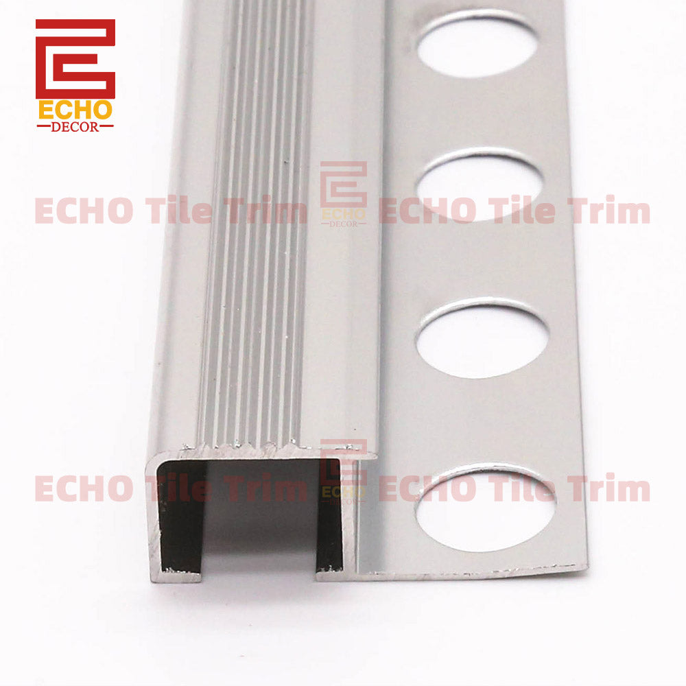 Aluminum tile stair edge trim