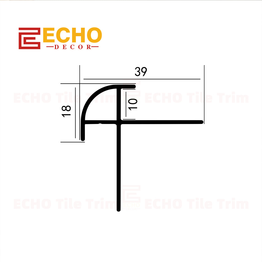1/4 round aluminum tile trim