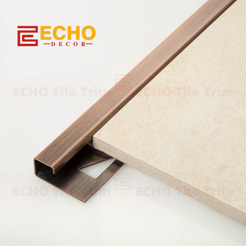 outside end cap square corner tile trim for walls and floors