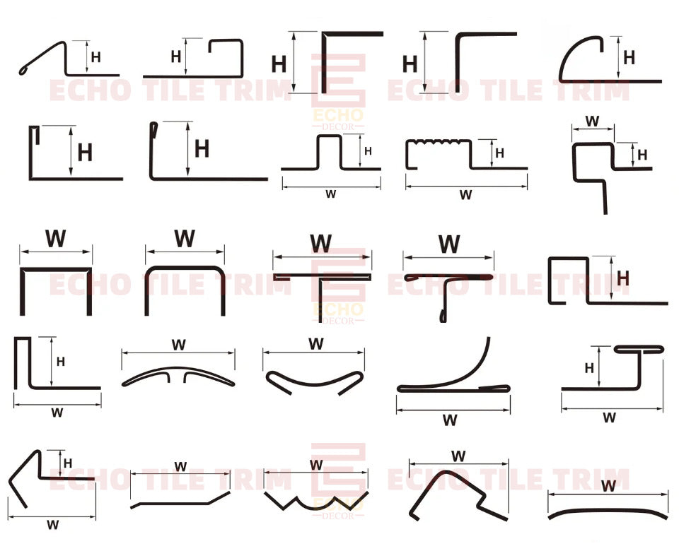 stainless steel tile trim profile