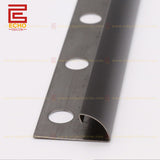 black stainless steel  tile trim