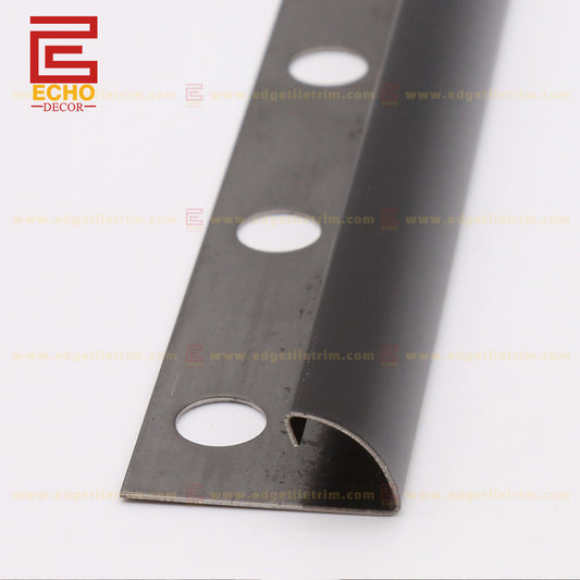 Stainless Steel Matte Black Quarter Round Tile Edging Strip Kitchen