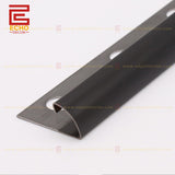 black stainless steel  tile trim