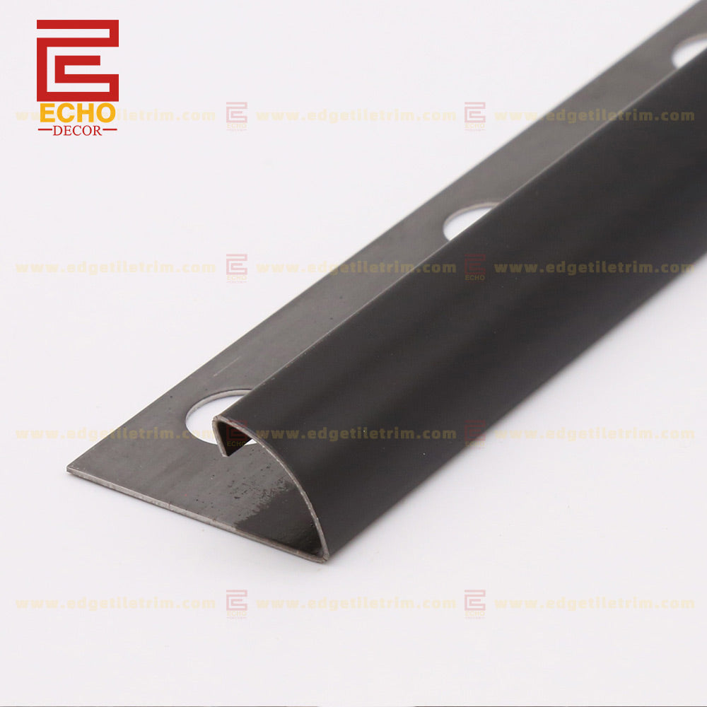 black stainless steel  tile trim