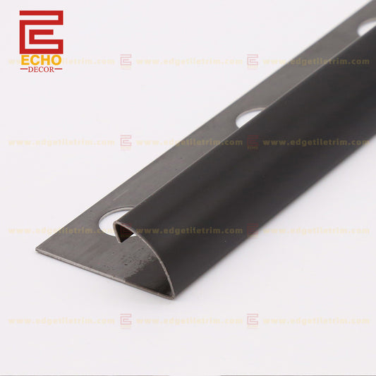 Stainless Steel Matte Black Quarter Round Tile Edging Strip Kitchen