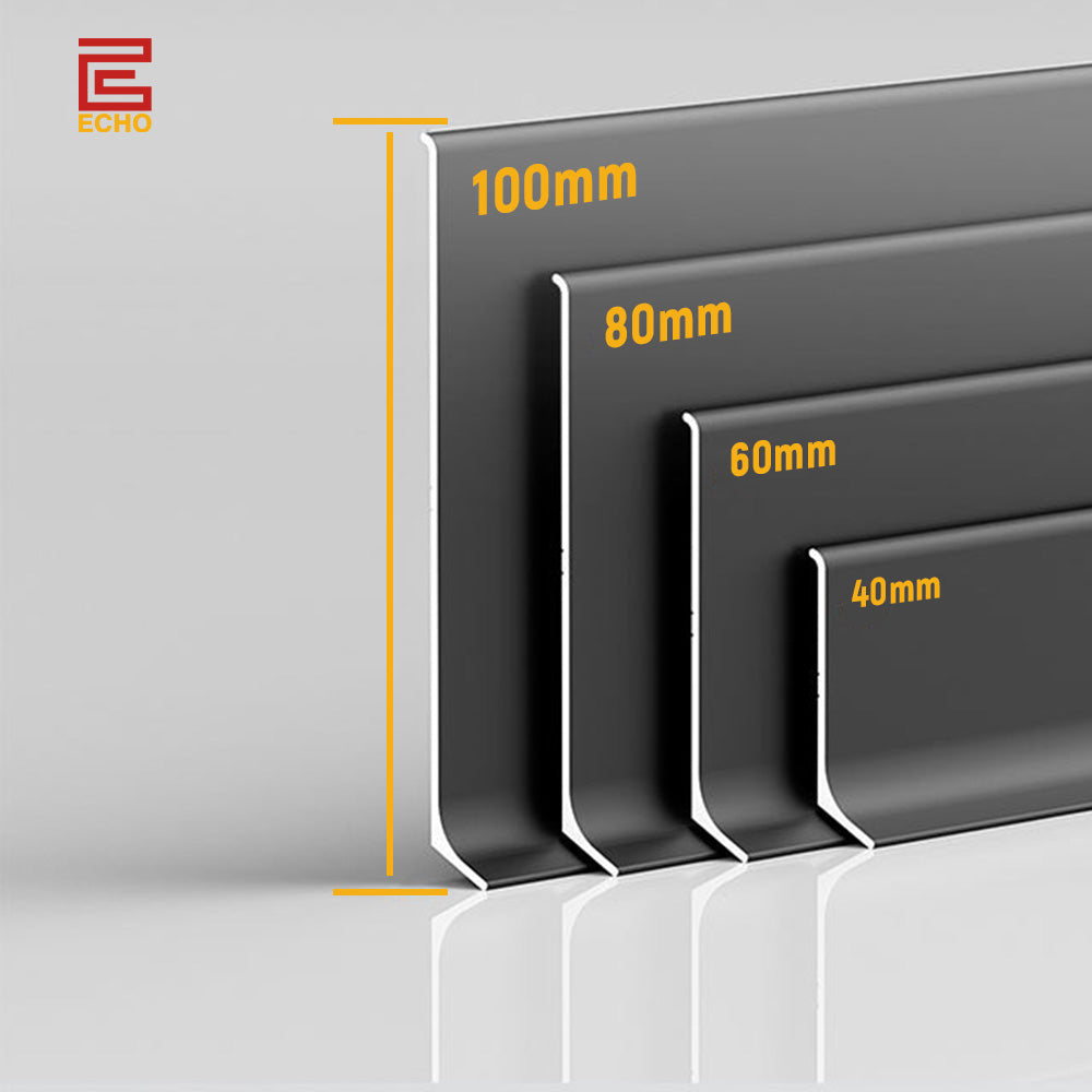 black skirting boards