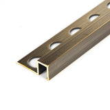 brushed brass tile trim