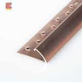 Metal carpet edge trim with screws