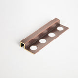 square edge brushed brass tile trim